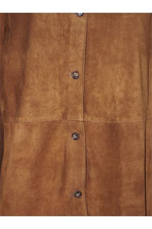 Giacca in pelle colore marrone SEMI COUTURE | Y6ST01T574